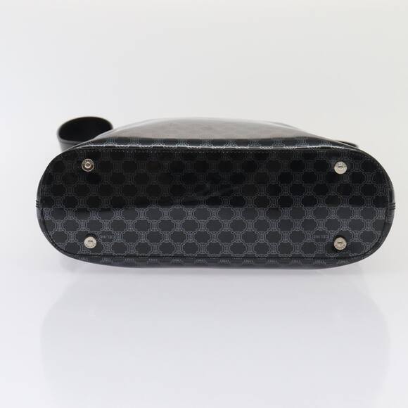 CELINE Macadam Canvas Shoulder Bag Vinyl Black - Picture 9 of 12